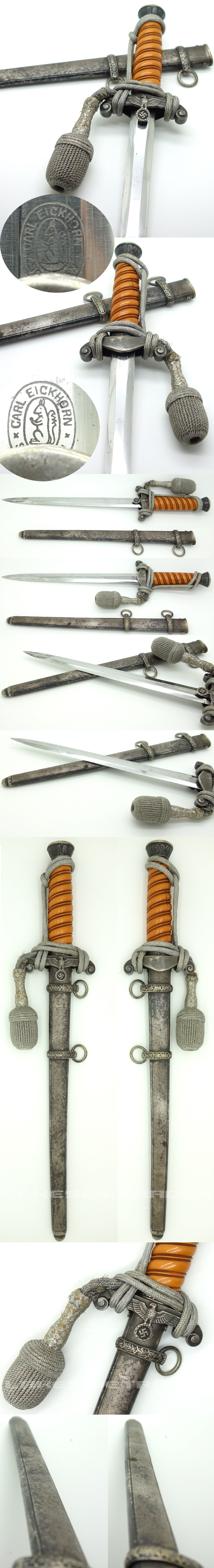 Early Brass based Army Dagger by Eickhorn