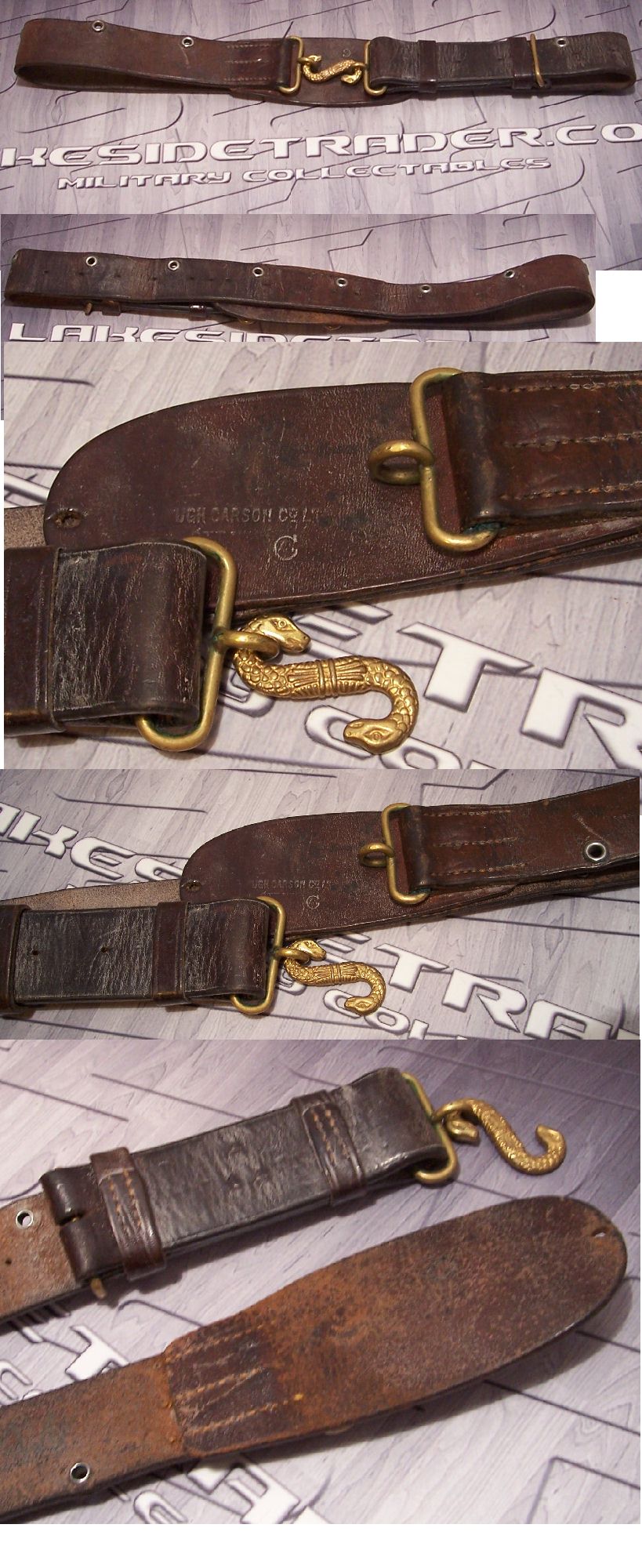 Canadian WWI Issue Snake Clasp  Belt