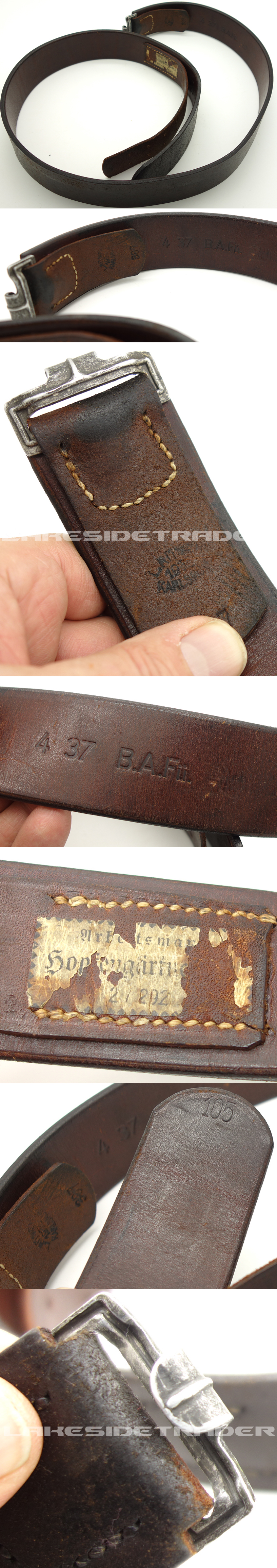 Nicely marked Army Belt