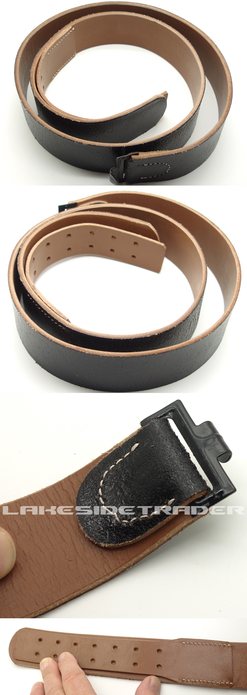 Reinactor Black Combat Belt.