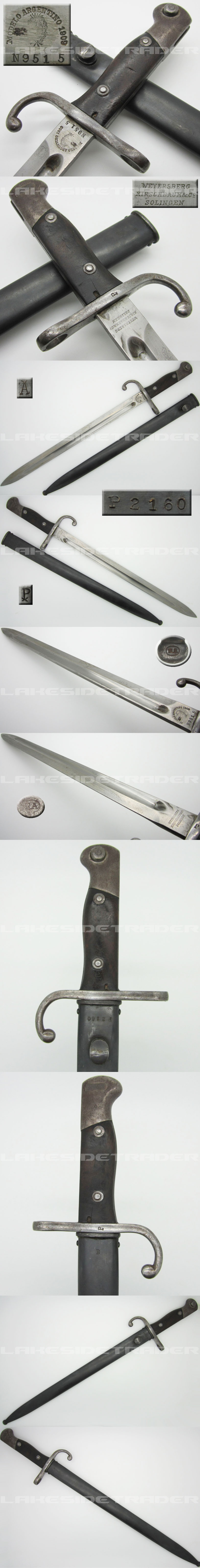 Modelo Argentino 1909 Mauser Sword Bayonet