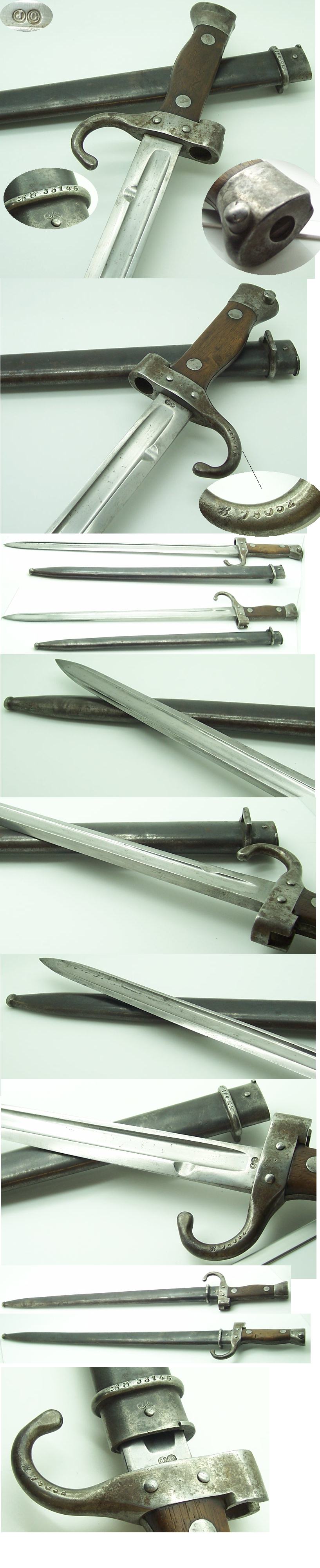 French M1892 Mannlicher Berthier Carbine Bayonet