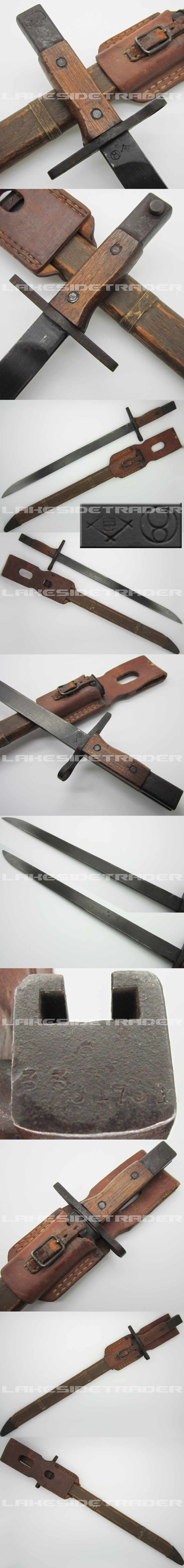 Japanese Type 30 Bayonet by Jido Shokki Seisakusho Arsenal