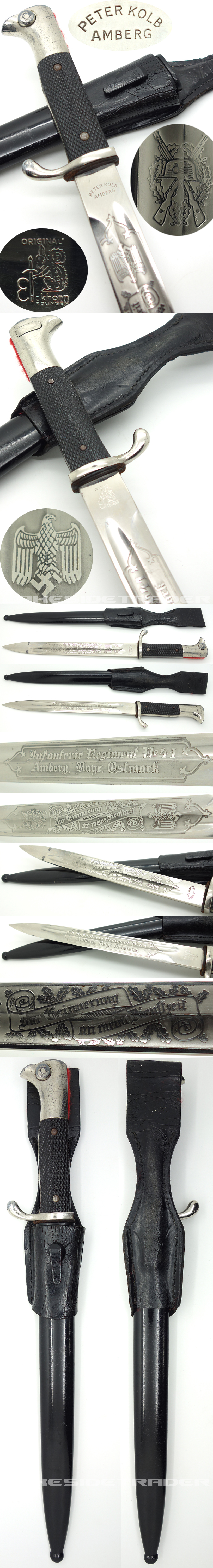 Eickhorn Long Double Etched Infantry Dress Bayonet