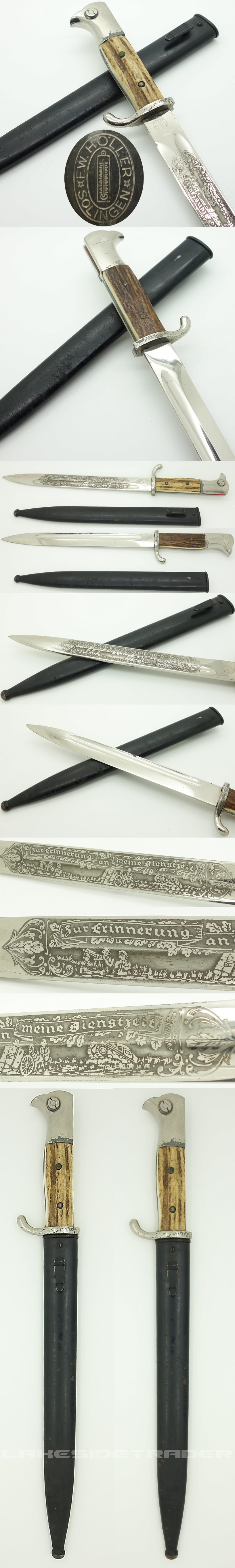 Etched Long Stag Bayonet by Höller