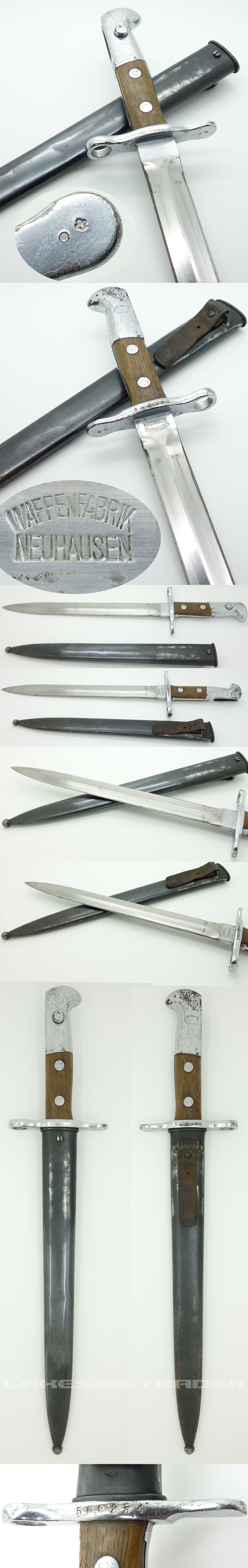 Swiss 1918 WaffenFabrik Neuhausen Bayonet
