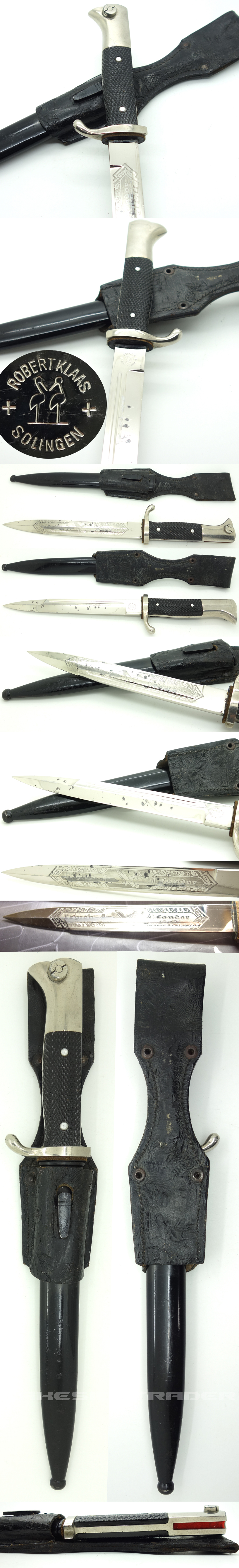 Short Etched Dress Bayonet by Klaas