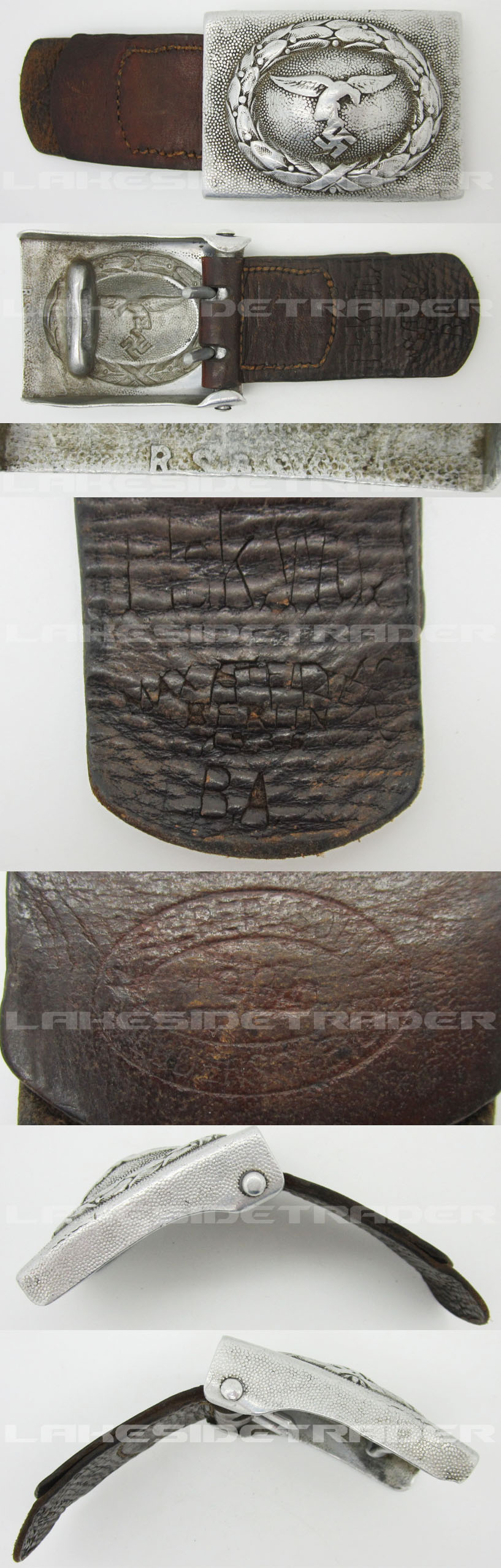 Early Tabbed Luftwaffe Belt Buckle by RS&S 1936