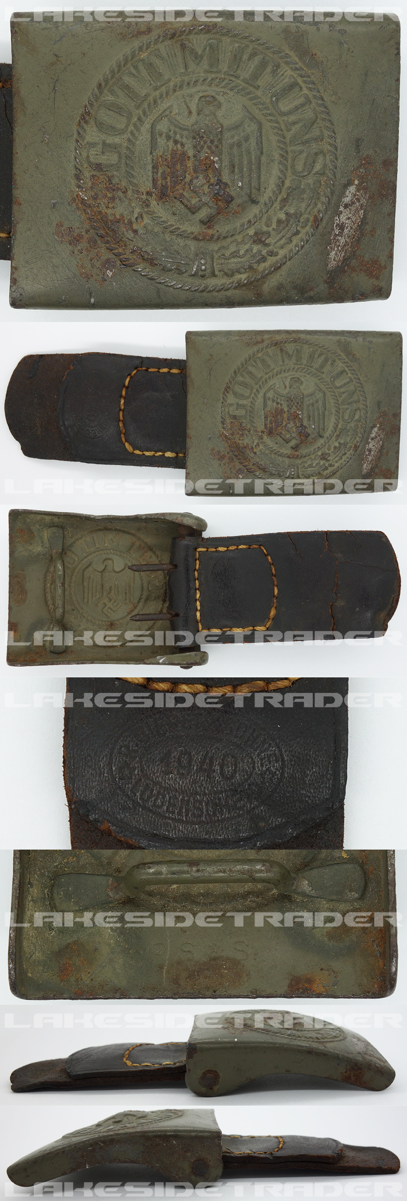 Tabbed Army Belt Buckle by R. S. & S 1940