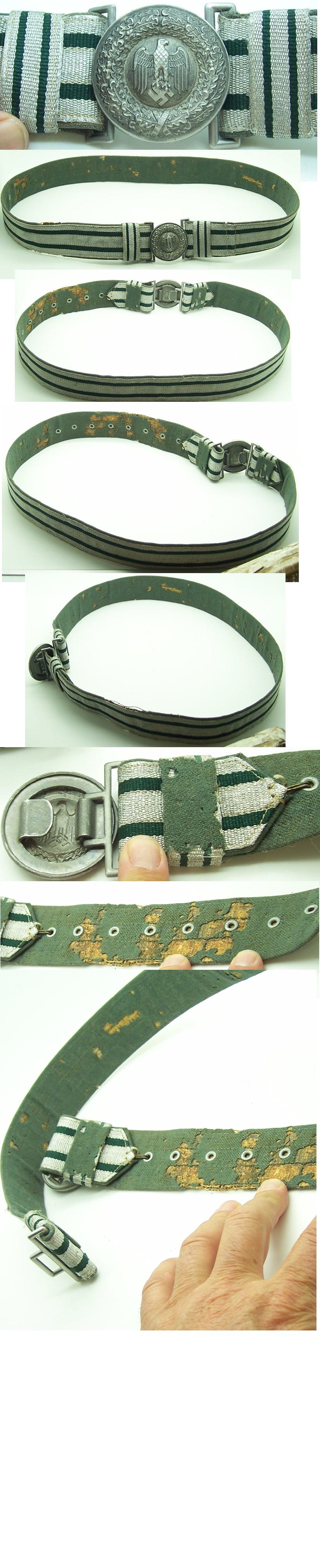 Army Officer Buckle and Brocade Belt