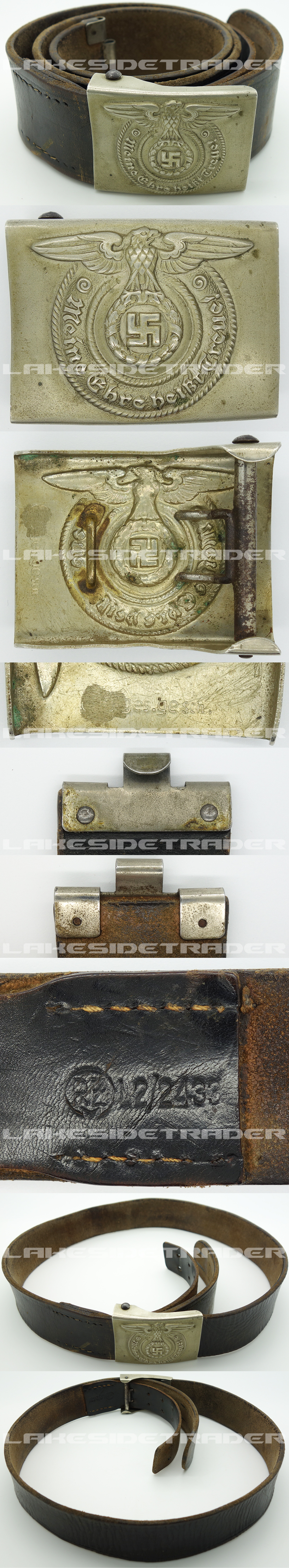 SS EM/NCO Belt and Buckle by Overhoff & Cie.