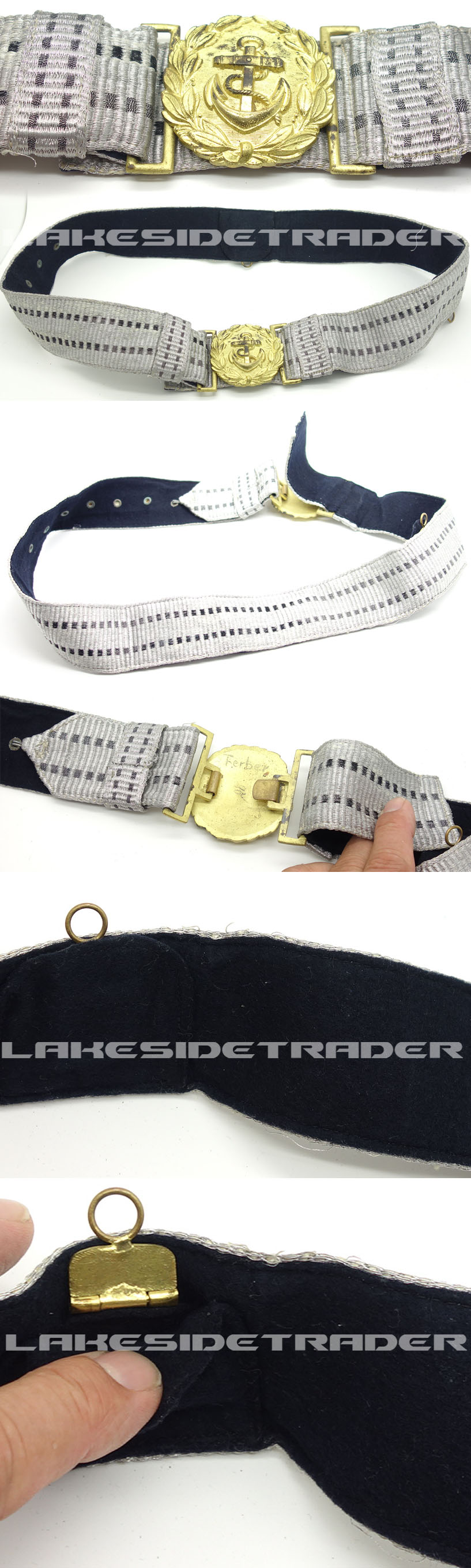 Navy Officer Brocade Belt and Buckle