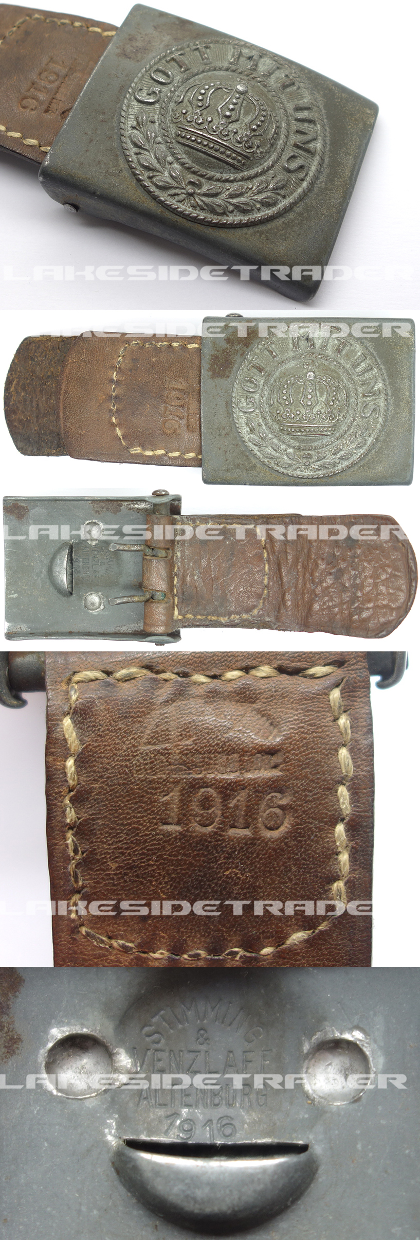 Imperial Army Belt Buckle 1916 by Stimming & Venzlaff 