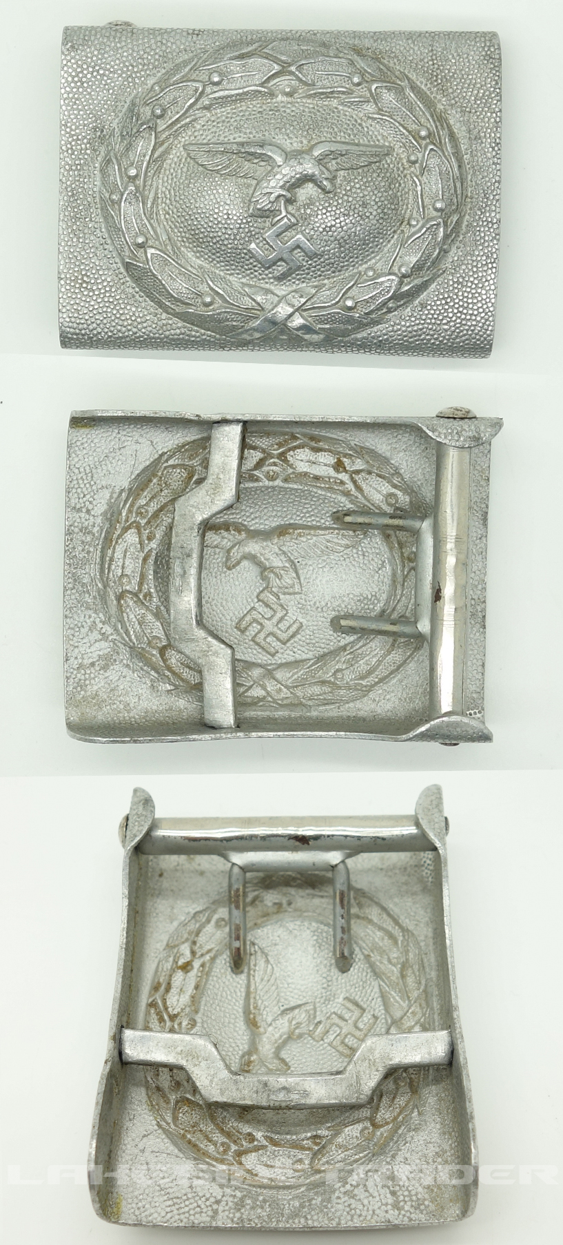 Early Experimental Luftwaffe Belt Buckle w Crank Catch