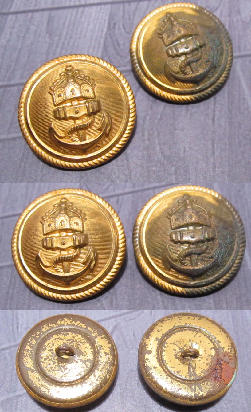 Two Imperial Navy Uniform Buttons