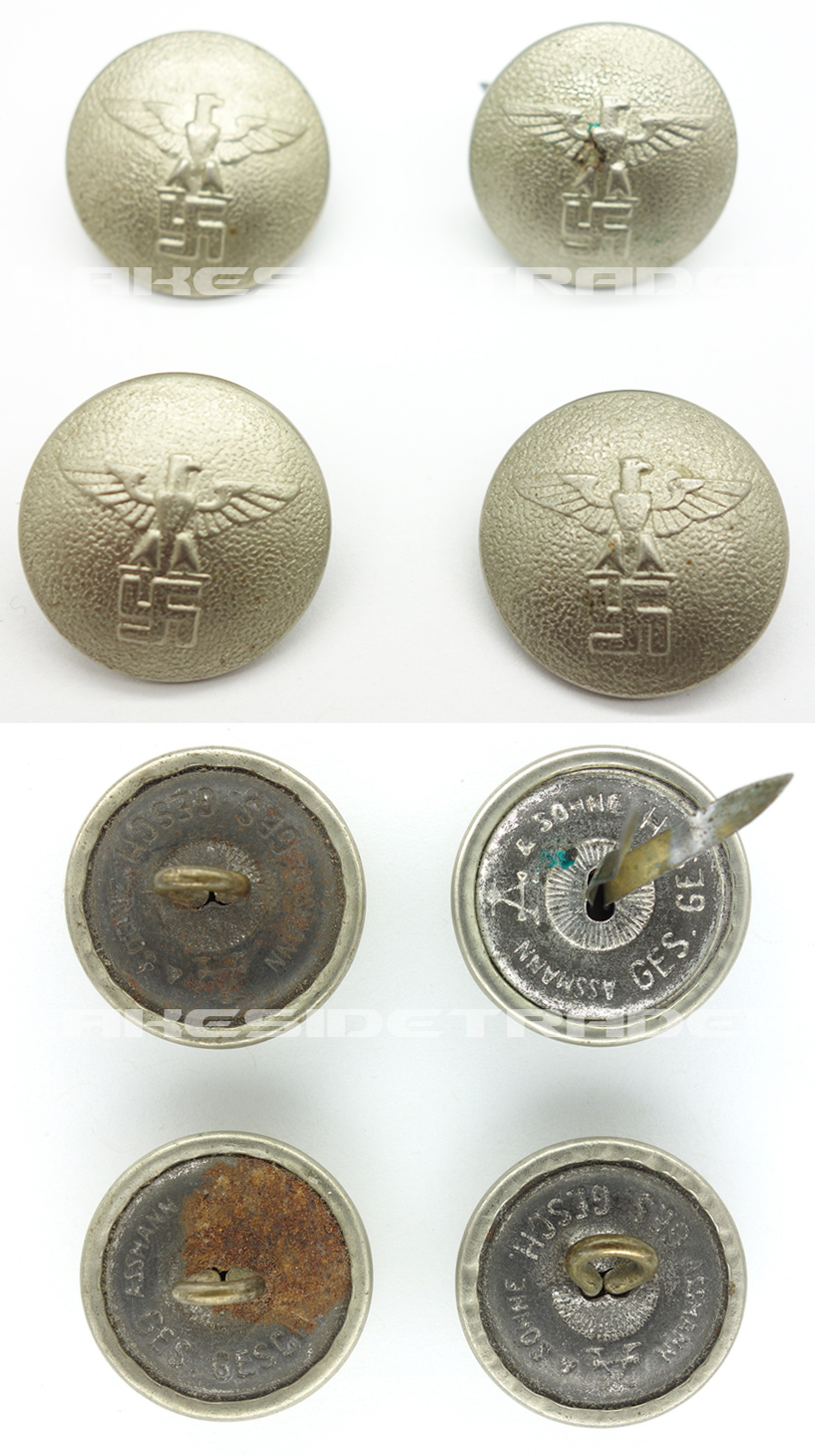 NSDAP Political Uniform Buttons by Assmann