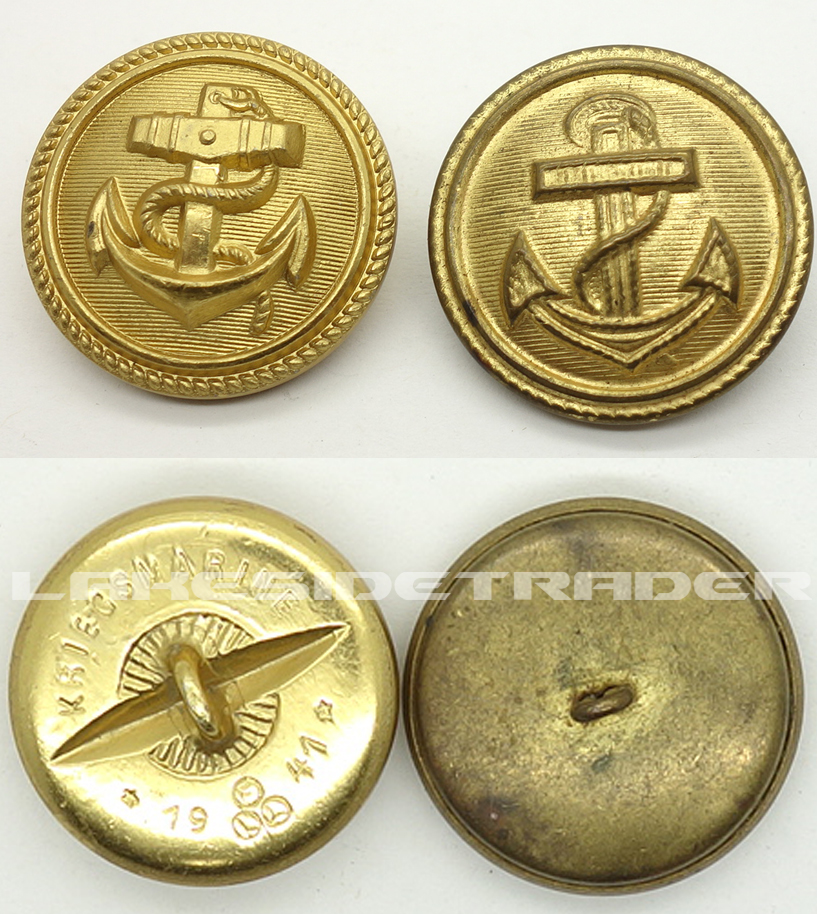 Two Navy Uniform Buttons | Lakesidetrader