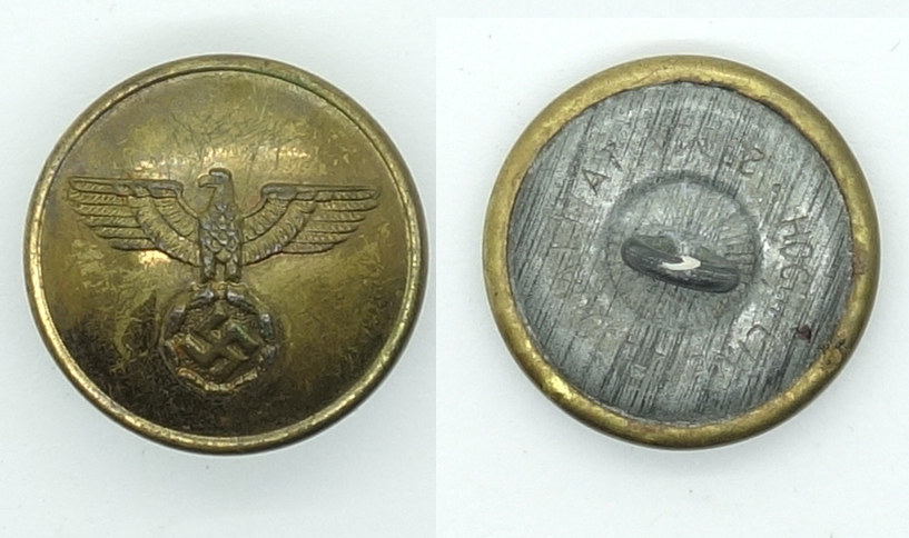 Large Brass NSDAP Button