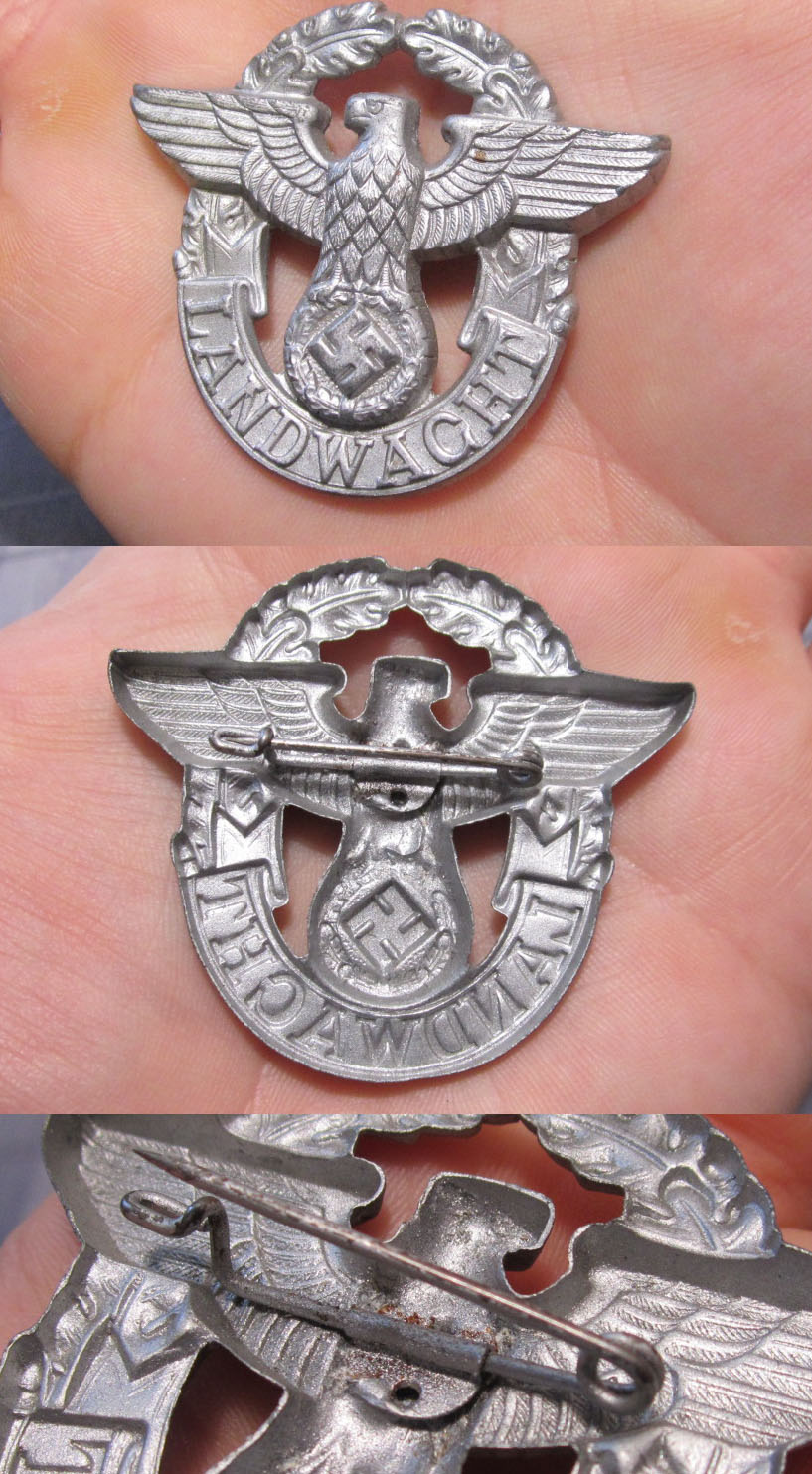 Rural Landwacht Police Cap Badge Pin