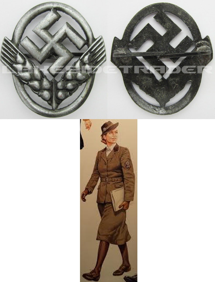 Silver RADwJ Fedora Cap Badge by D 1941