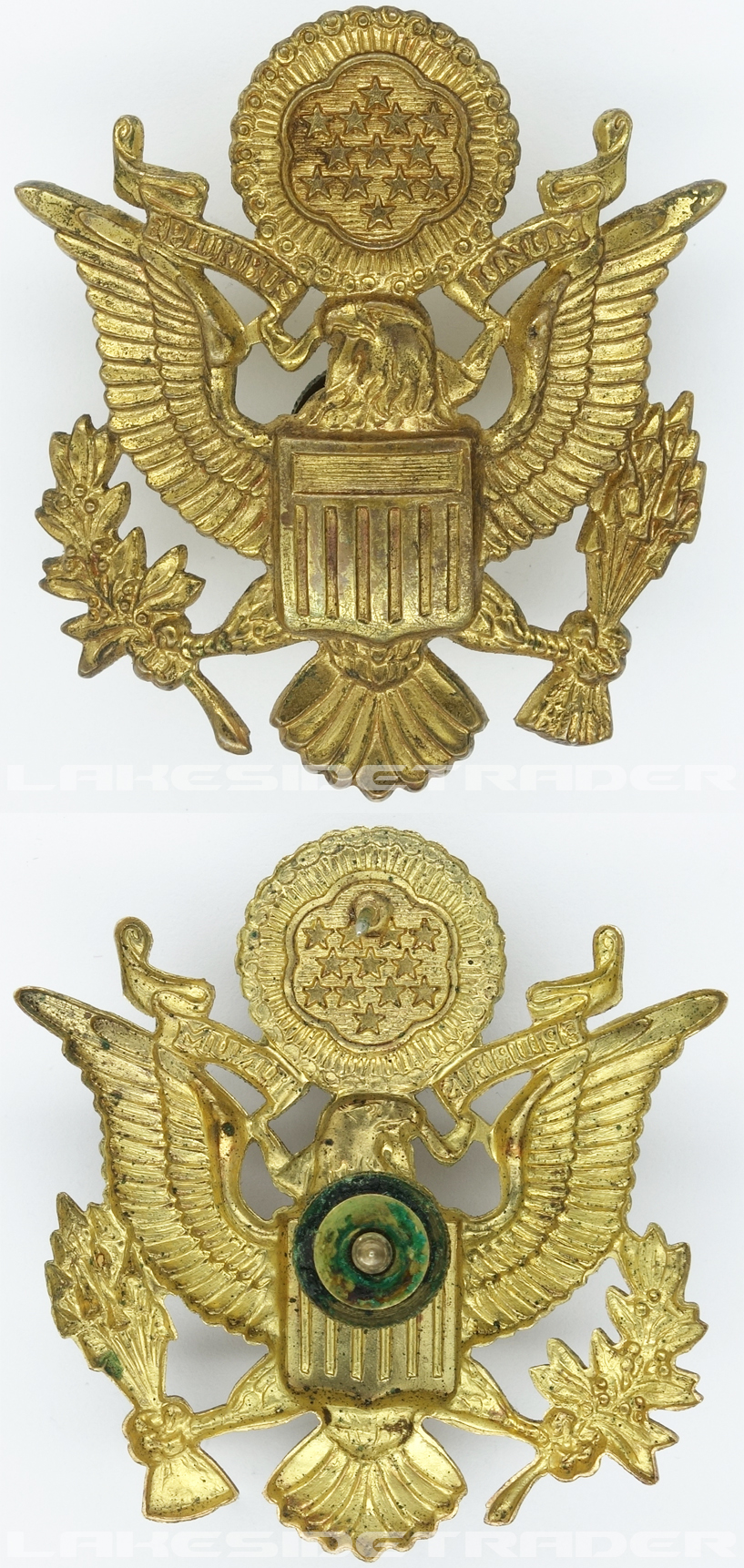 US Army Officer Visor Cap Badge