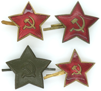USSR - Four Star Cockade Cap Badges
