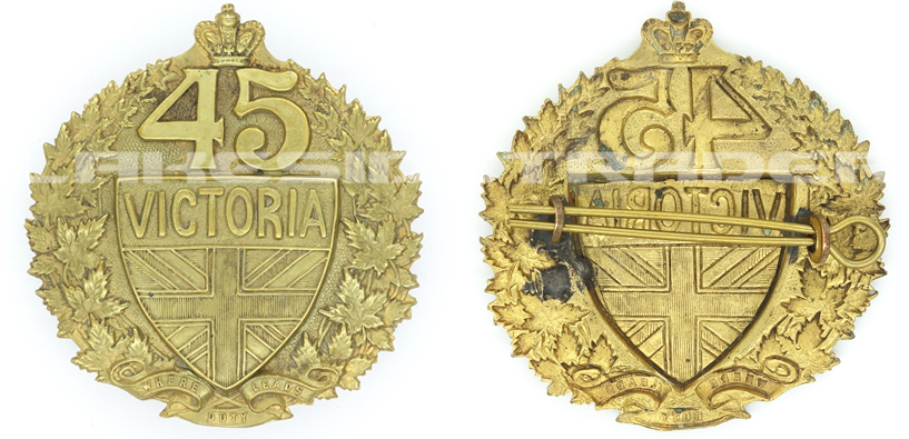 Canada - 45th Victoria Regiment Militia Cap Badge