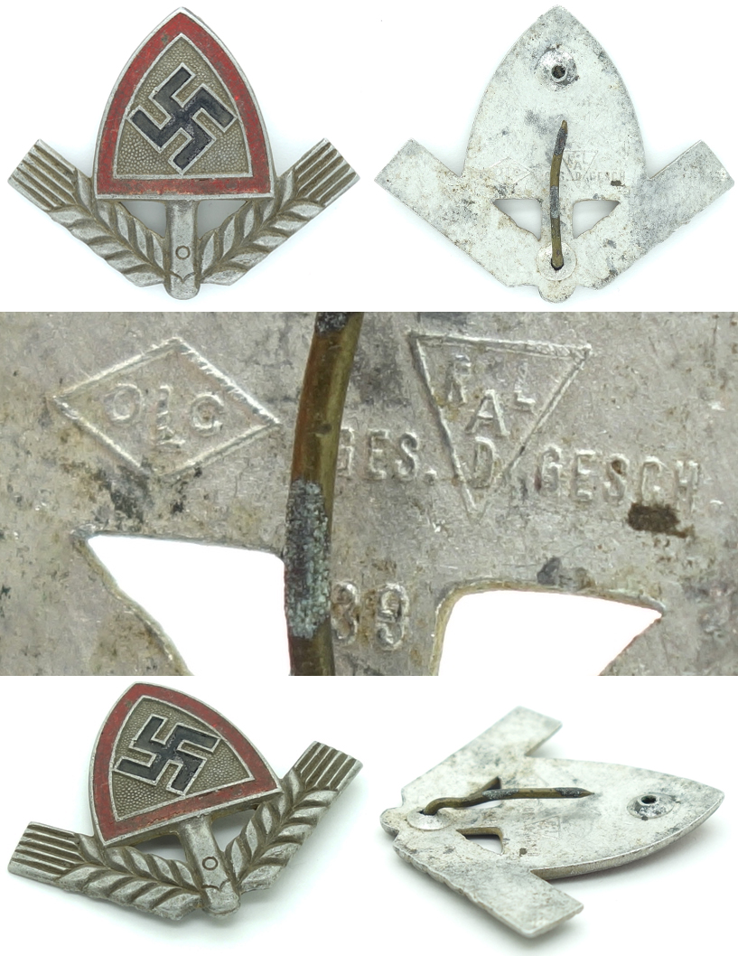 RAD EM/NCO Cap Badge by OCL 1939