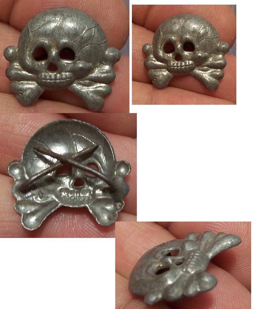 Panzer/SS Collar Tab Skull