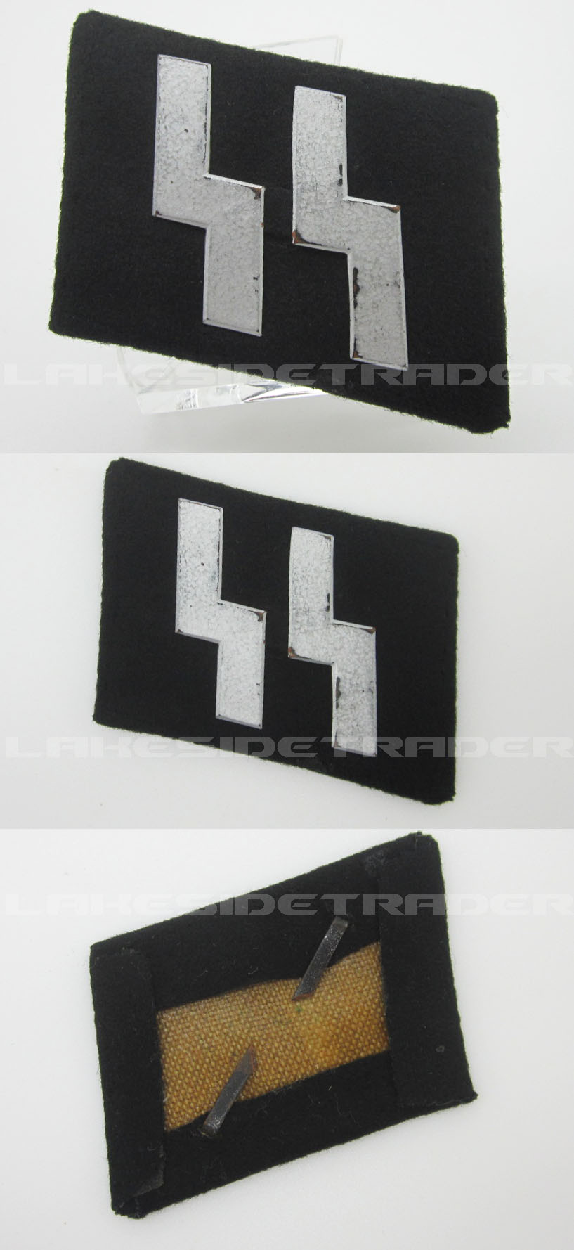 Latvian SS Metal Runes Collar Tab