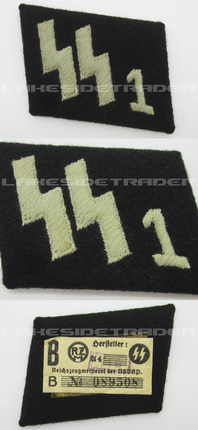 Tagged SS Panzer Grenadier Regiment Collar Tab