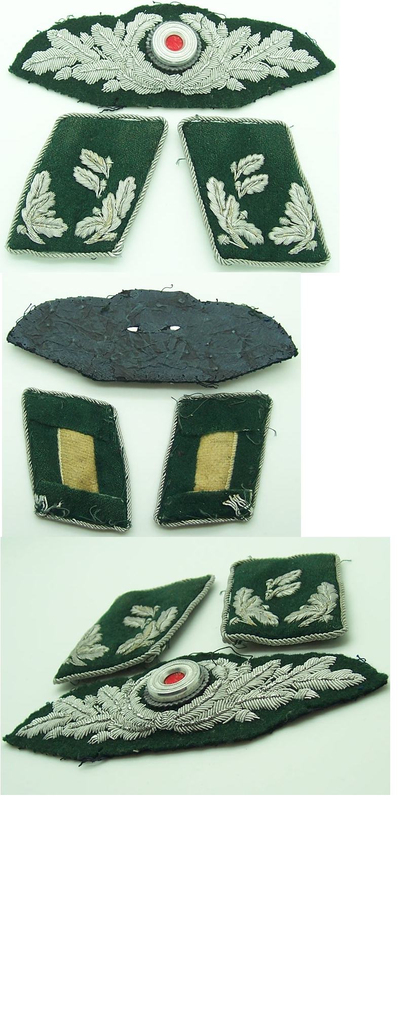 Forestry Official's Wreath cockage and Collar tabs in Bullion 