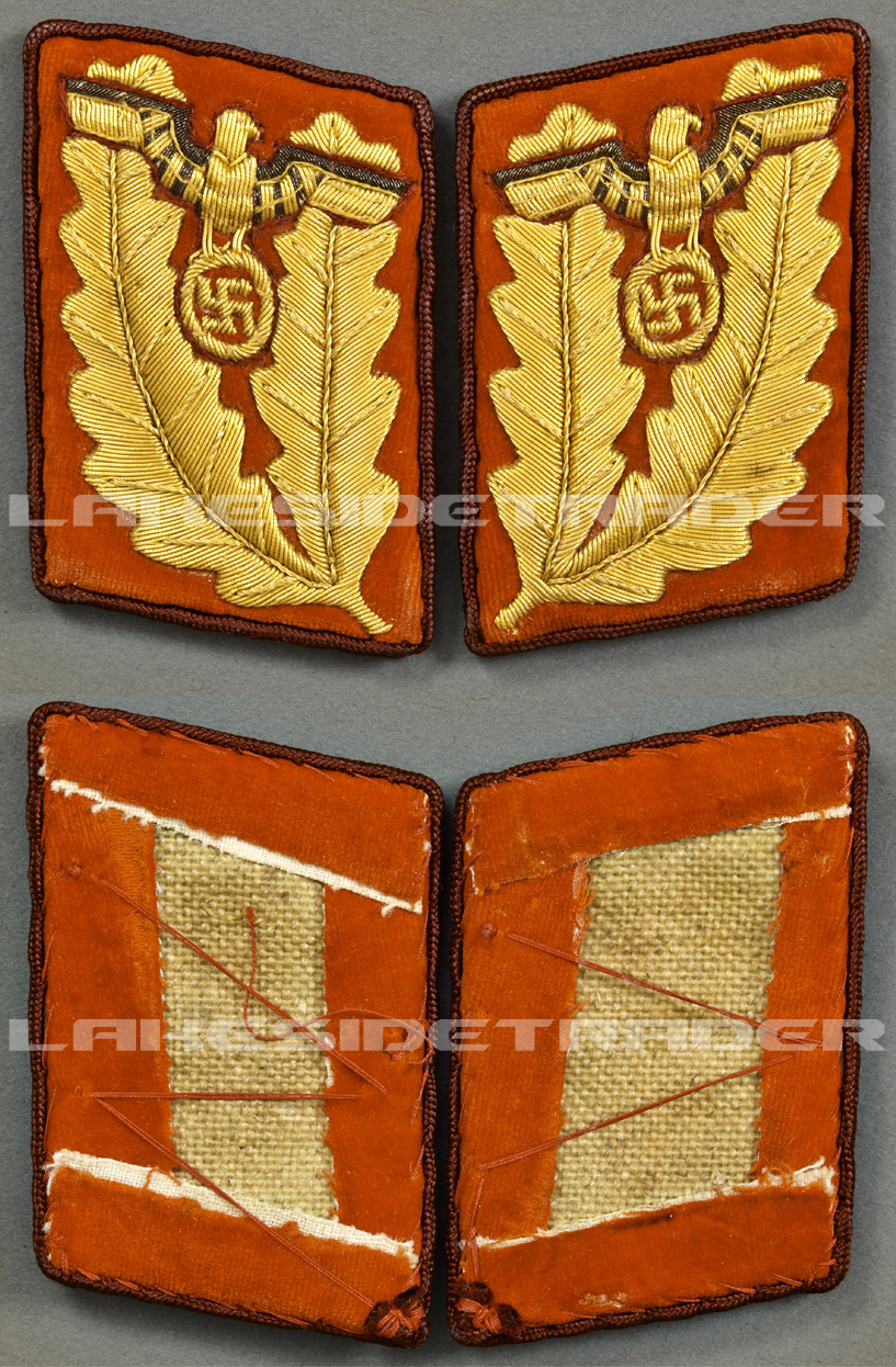 A Pair of Collar Tabs for a Gauleiter