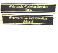 2 Railway Wehrmacht-Verhkerdirektion Cuff-Titles