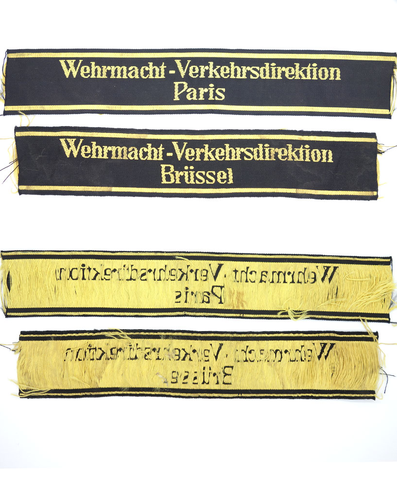 2 Railway Wehrmacht-Verhkerdirektion Cuff-Titles