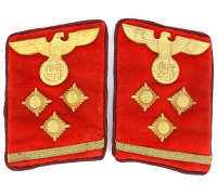 Tagged - NSDAP Gau Level OberEinsatzLeiter Collar Tabs