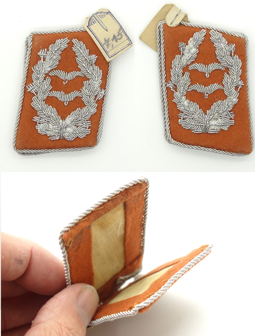 Unissued Luftwaffe Signals Oberstleutnant's Collar Tabs