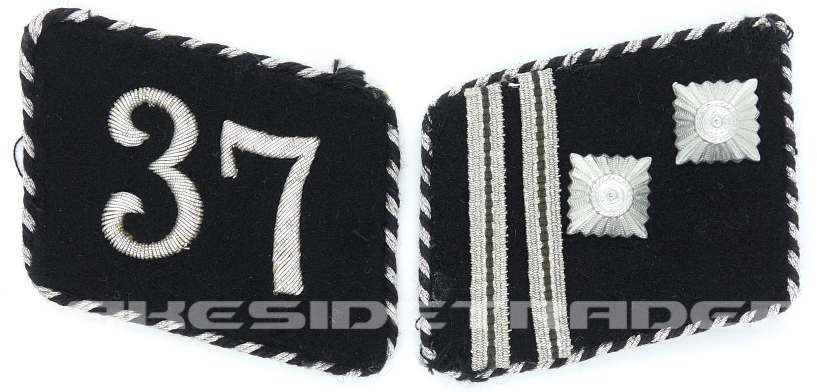 SS-Sturmscharführer Fuss-Standarte “37” Collar Tabs