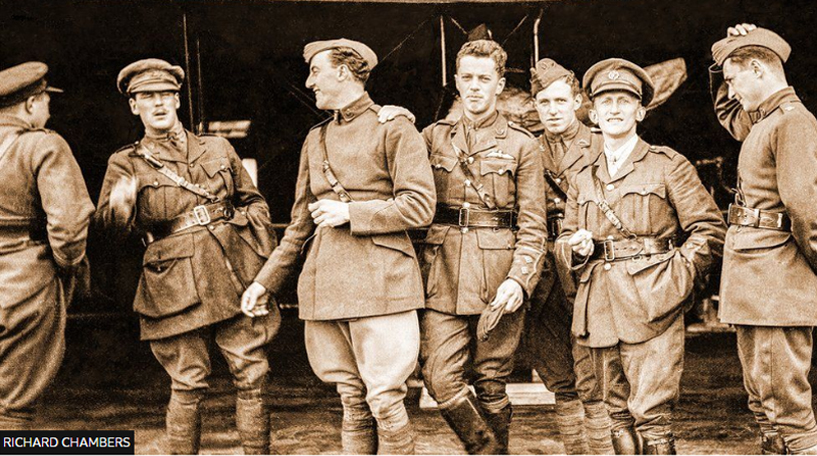 RFC WW1 Officers Khaki Side Cap