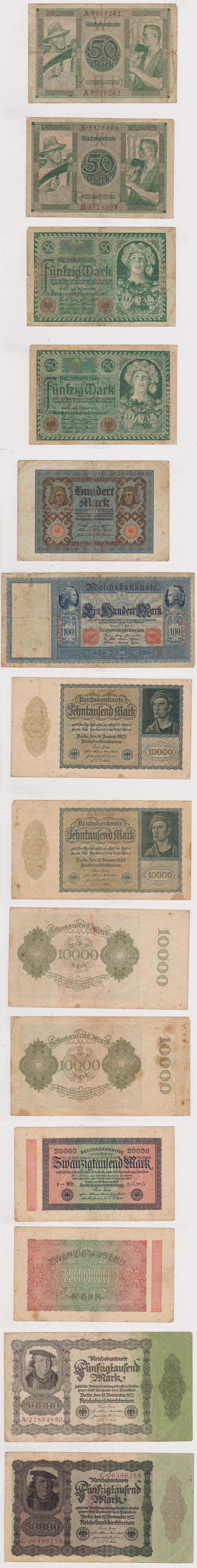 43 Reichsbanknotes 
