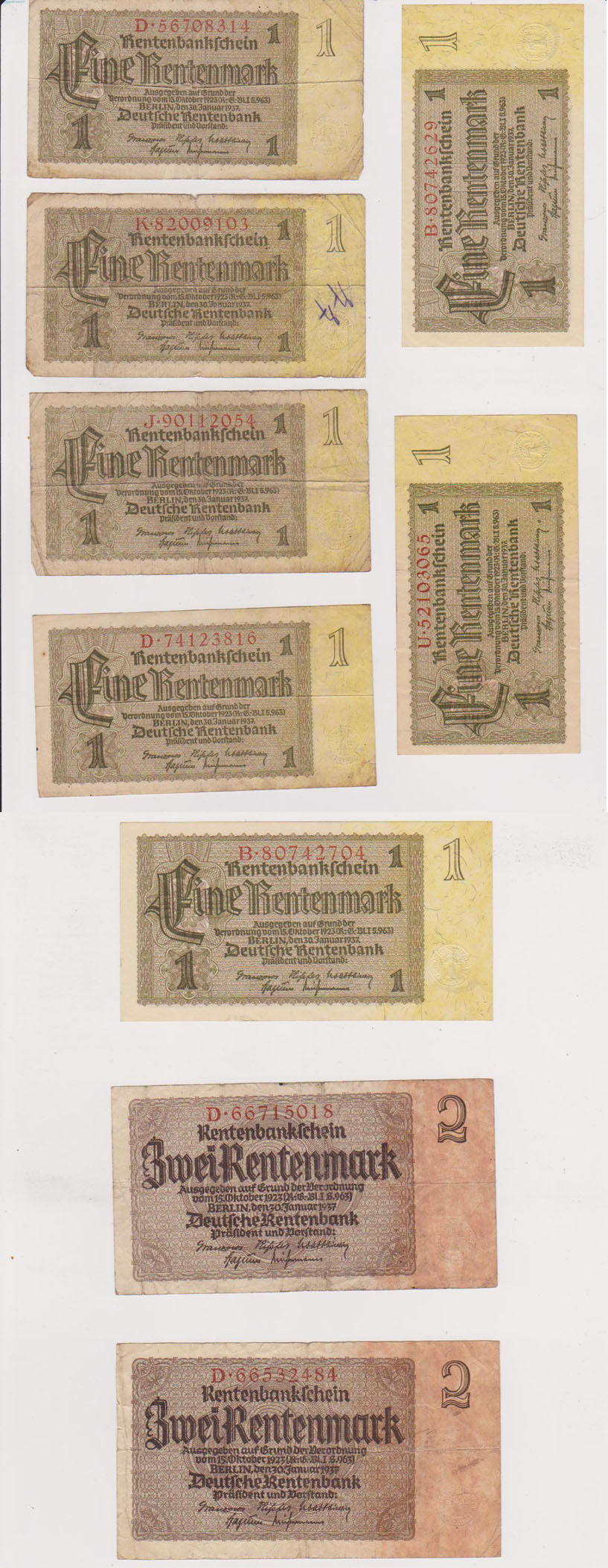 43 Reichsbanknotes 