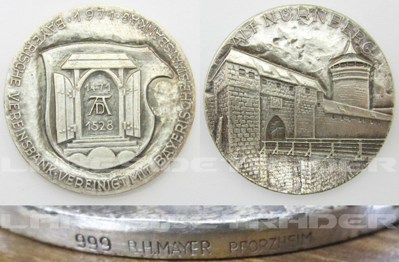 Bavarian Bank Merger Medallion 1971
