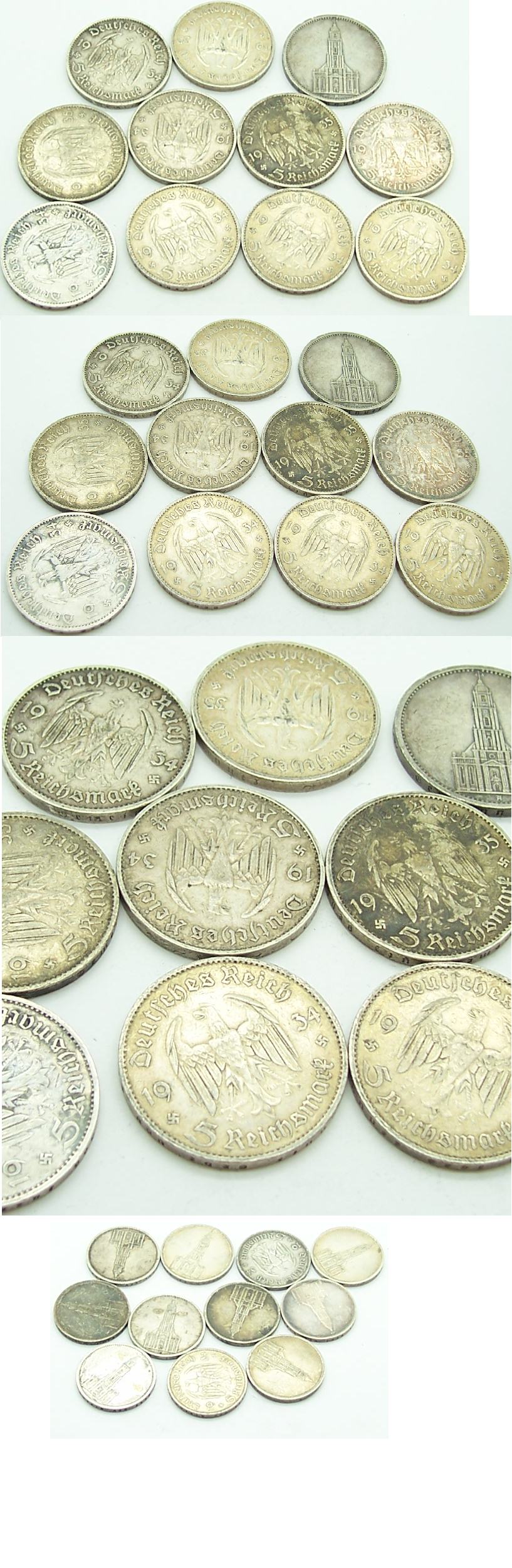 Five Reichsmark Coin Potsdam Church 1933 to 1935