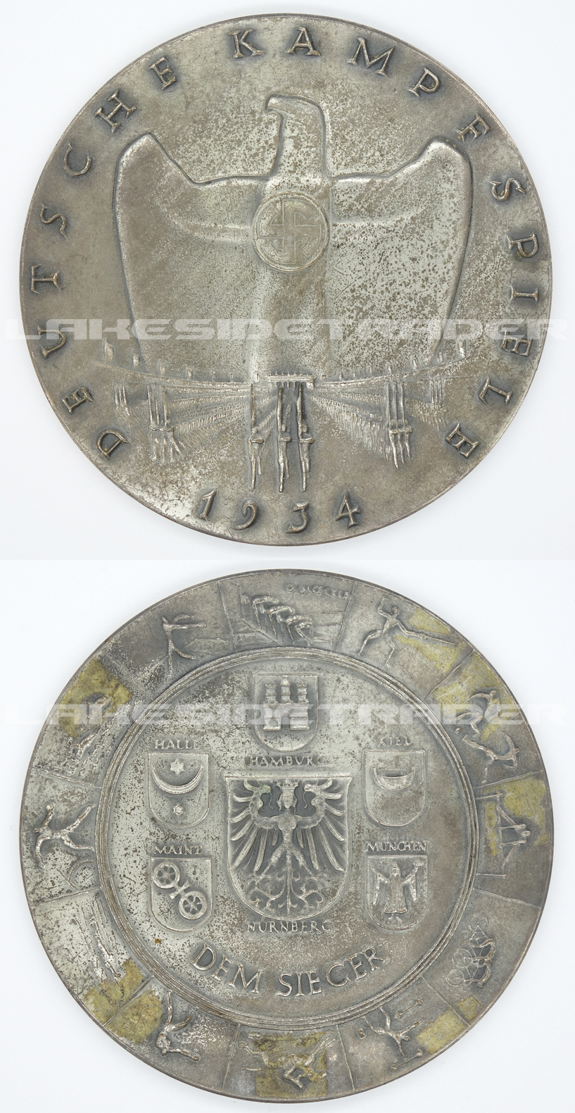 Deutsche Kampfspiele Winners Table Medal 1934
