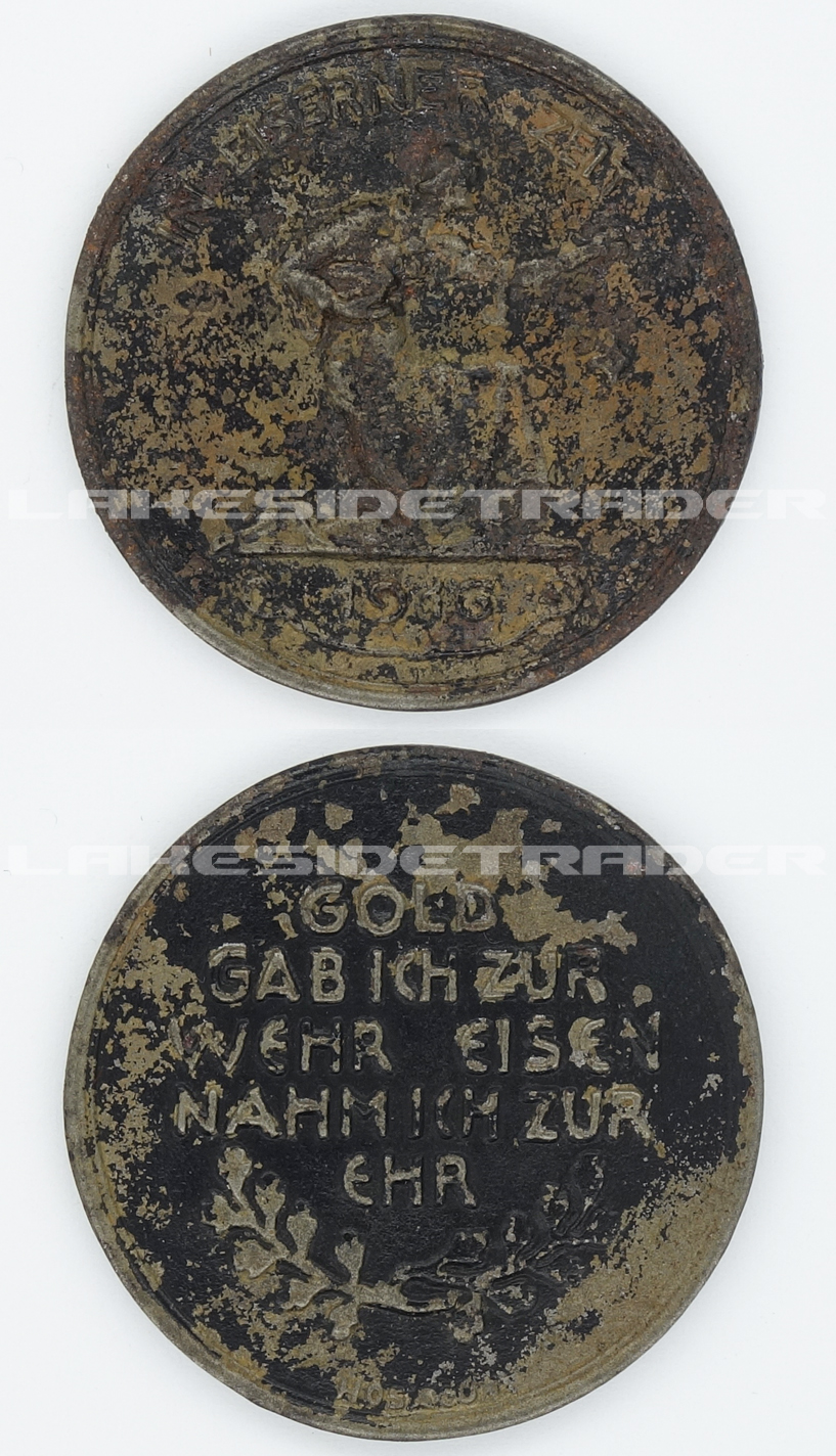 VFV - “Gold gab ich für Eisen” Non-Portable Medal 1916