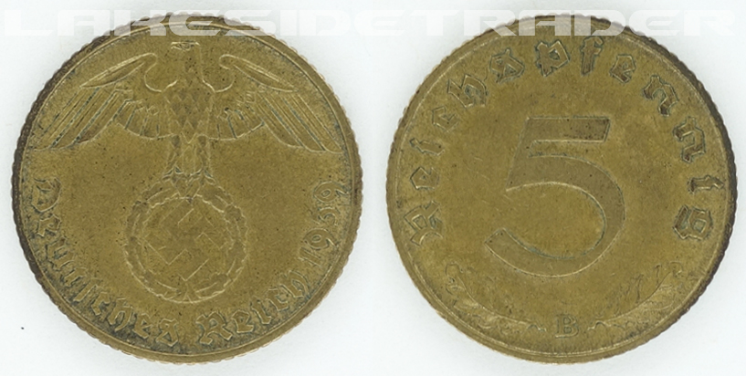 5 Reichspfennig Coin 1939