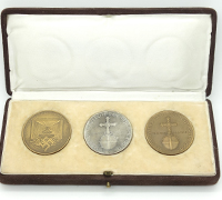 Cased Three Führer AH Coins