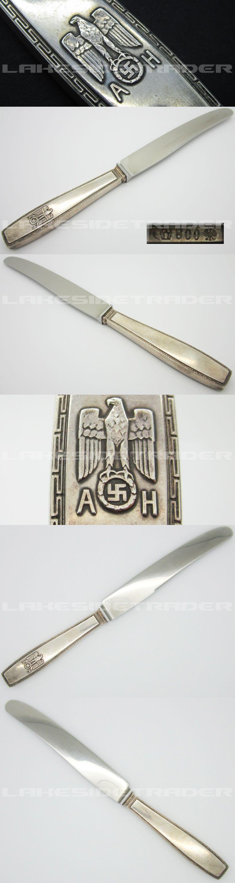 Adolf Hitler Formal Pattern Large Dinner Knife