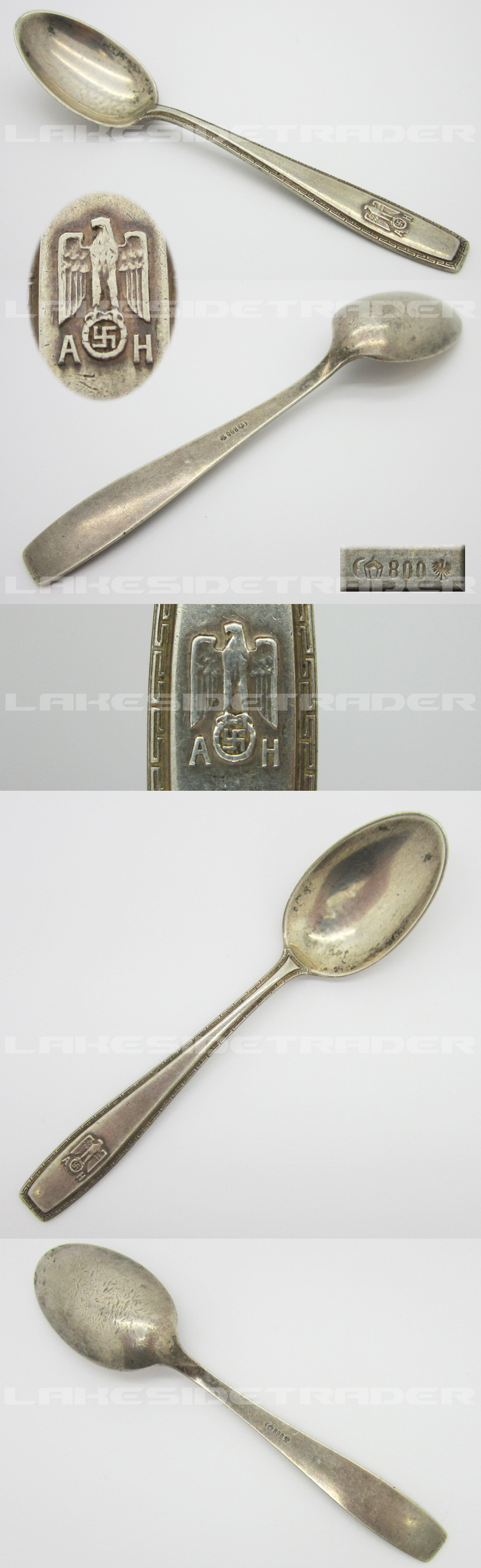 Adolph Hitler Formal Pattern Demitasse Spoon