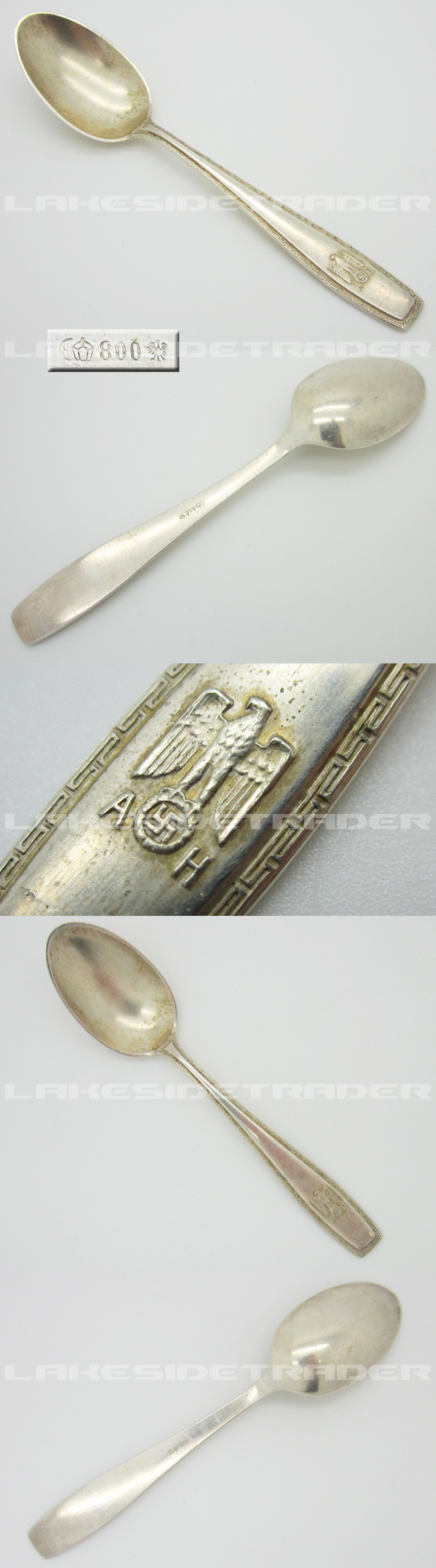 Adolph Hitler Formal Pattern Demitasse Spoon